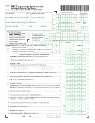 Form 760 Individual Income Tax Return - Virginia