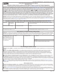 EPA Form 3520-1 Download Fillable PDF or Fill Online Declaration Form