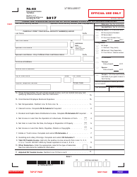 Form PA-40 Download Fillable PDF or Fill Online Pennsylvania Income Tax Return - 2020 ...