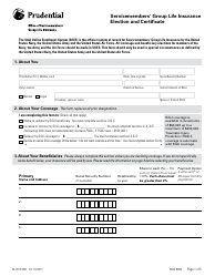 VA Form SGLV8286 Servicemembers&#039; Group Life Insurance Election and Certificate - Prudential