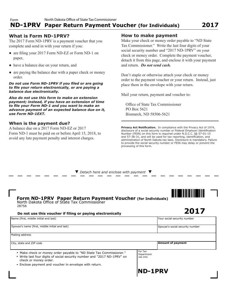 Form ND-1 Individual Income Tax Return - North Dakota, Page 3