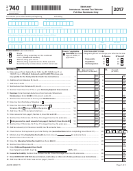 Form 740 &quot;Kentucky Individual Income Tax Return - Full-Year Residents Only&quot; - Kentucky, 2017