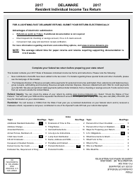 Form 200-01 &quot;Resident Individual Income Tax Return&quot; - Delaware, 2017