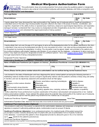 Document preview: DOH Form 630-123 Medical Marijuana Authorization Form - Washington