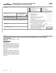 Form MW506NRS Maryland Return of Income Tax Withholding for Nonresident Sale of Real Property - Maryland, Page 2