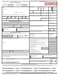 Form RD-108 &quot;Application for Title and Registration Statement of Vehicle Sale&quot; - Michigan