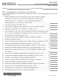Form IA6251 Iowa Alternative Minimum Tax - Individuals - Iowa