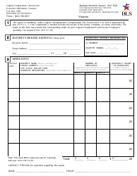 Form BLS3020 Multiple Worksite Report - Virginia