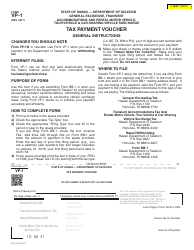 Document preview: Form VP-1 Tax Payment Voucher - Hawaii