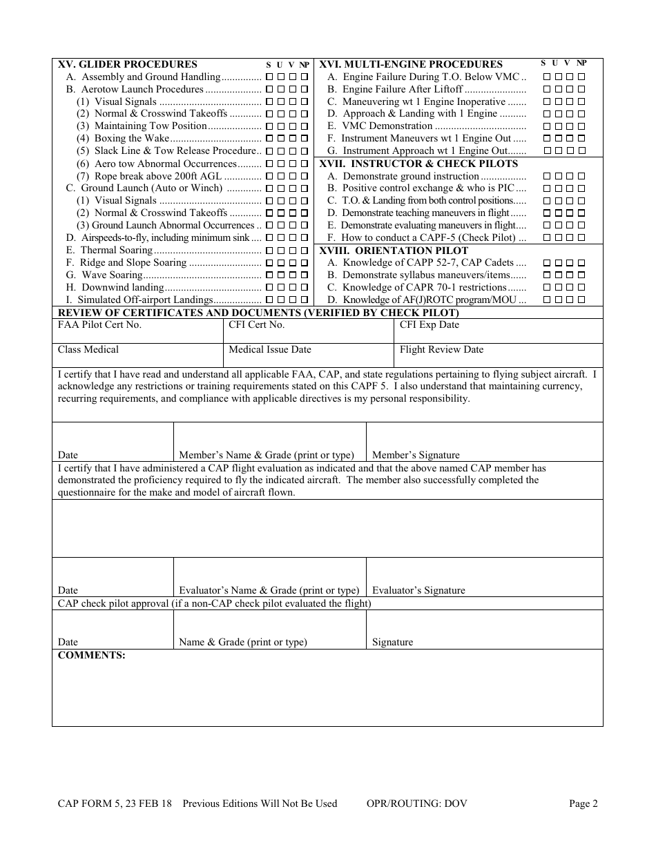 CAP Form 5 - Fill Out, Sign Online and Download Printable PDF ...