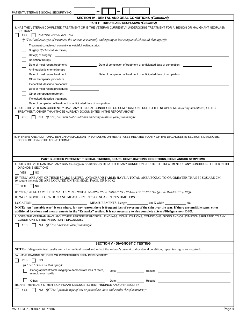 VA Form 21-0960D-1 - Fill Out, Sign Online and Download Fillable PDF ...