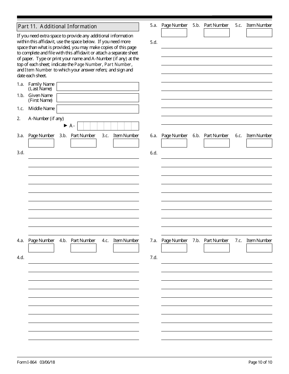 USCIS Form I-864 Affidavit of Support Under Section 213a of the Ina, Page 10