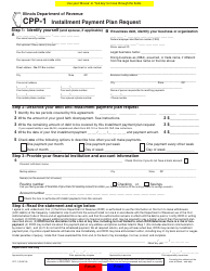 Form CPP-1 Installment Payment Plan Request - Illinois