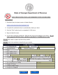 Form G-1003 Income Statement Return - Georgia (United States)