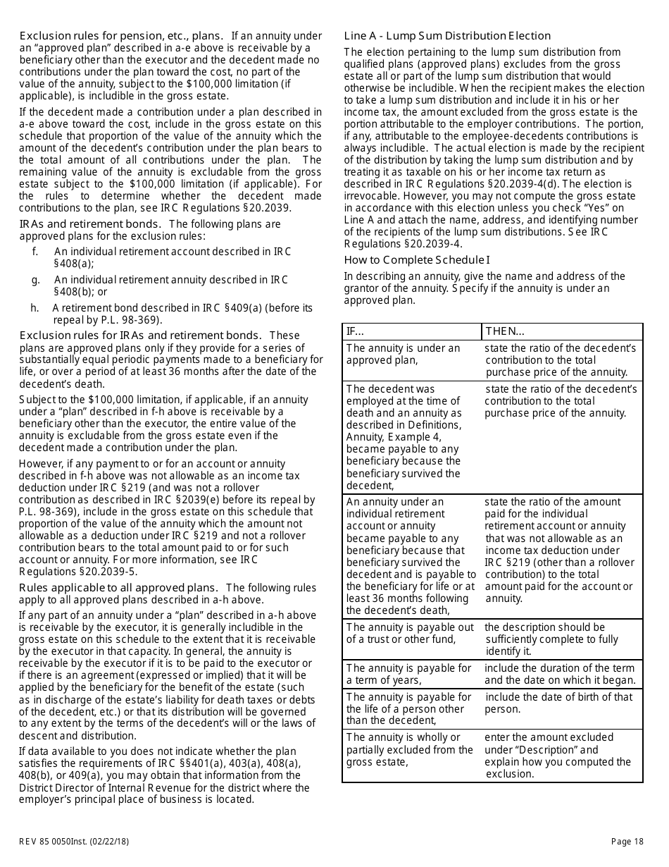 Instructions for Form REV85 0050 Washington State Estate and Transfer Tax Return - Washington, Page 18