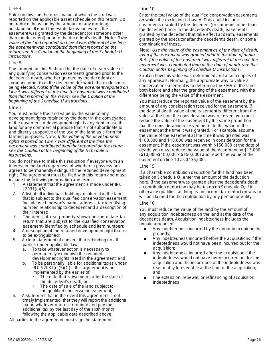 Instructions for Form REV85 0050 Washington State Estate and Transfer Tax Return - Washington, Page 26