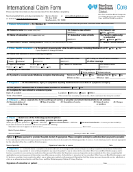 Form 18-059-N35 International Claim Form - Bluecross Blueshield