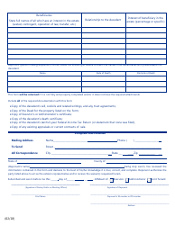 Form L-9(A) Affidavit for Real Property Tax Waiver(S): Resident Decedent - New Jersey, Page 3
