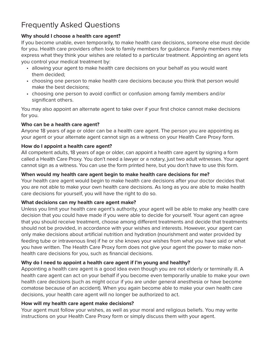 Form 1430 Health Care Proxy - New York, Page 3