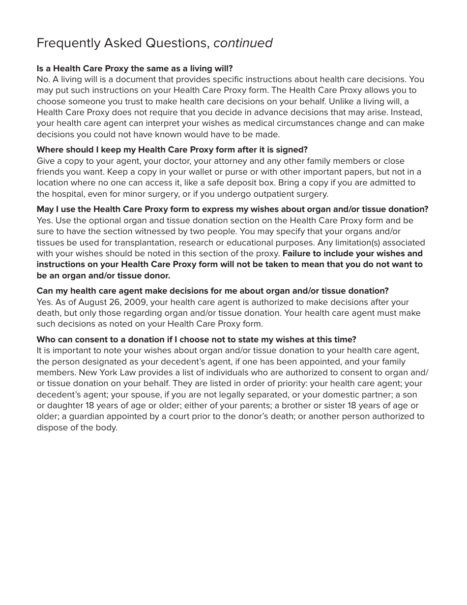 Form 1430 Health Care Proxy - New York, Page 5