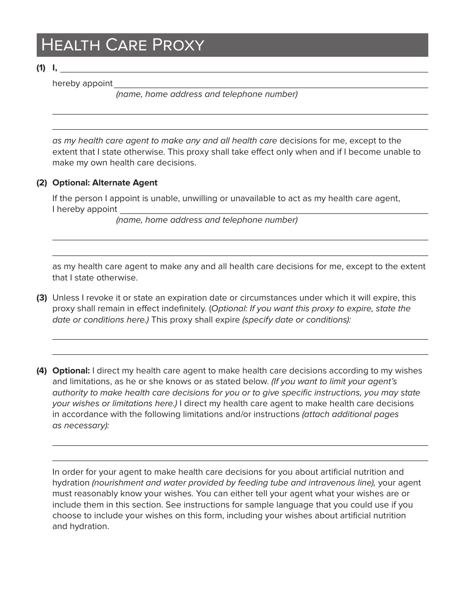 Form 1430 Health Care Proxy - New York, Page 7