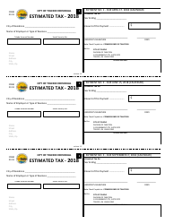 Document preview: Form IDI-18 Individual Estimated Tax - City of Toledo, Ohio