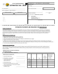 Form IDI-18 Individual Estimated Tax - City of Toledo, Ohio, Page 2