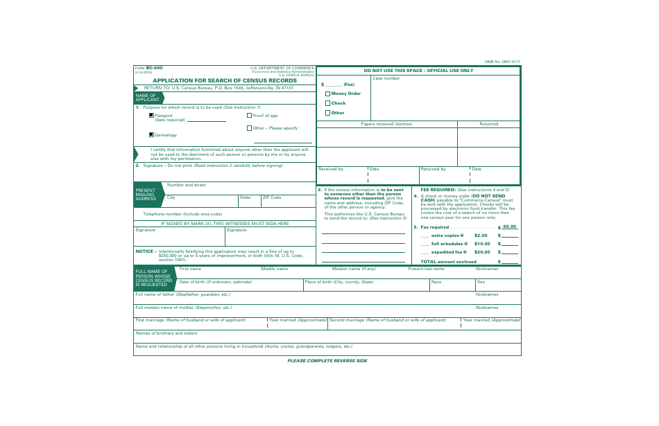 Form BC-600 - Fill Out, Sign Online and Download Fillable PDF ...