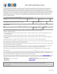 Form LIC103 Cdl Self-certification Form - Massachusetts