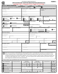 Form 1 &quot;Application for Taxpayer Registration (Individuals)&quot; - Jamaica