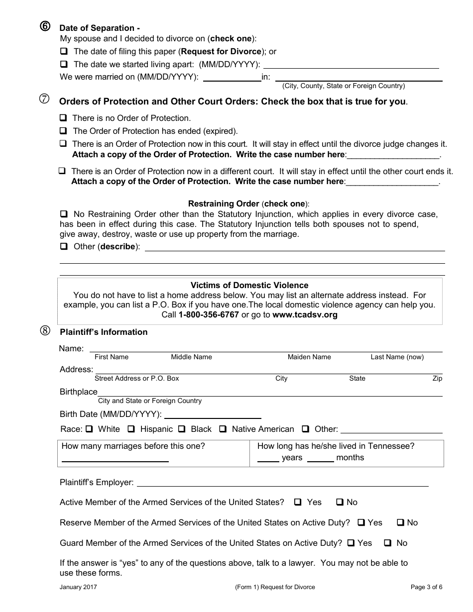 Tennessee Request for Agreed Divorce With Children - Fill Out, Sign ...