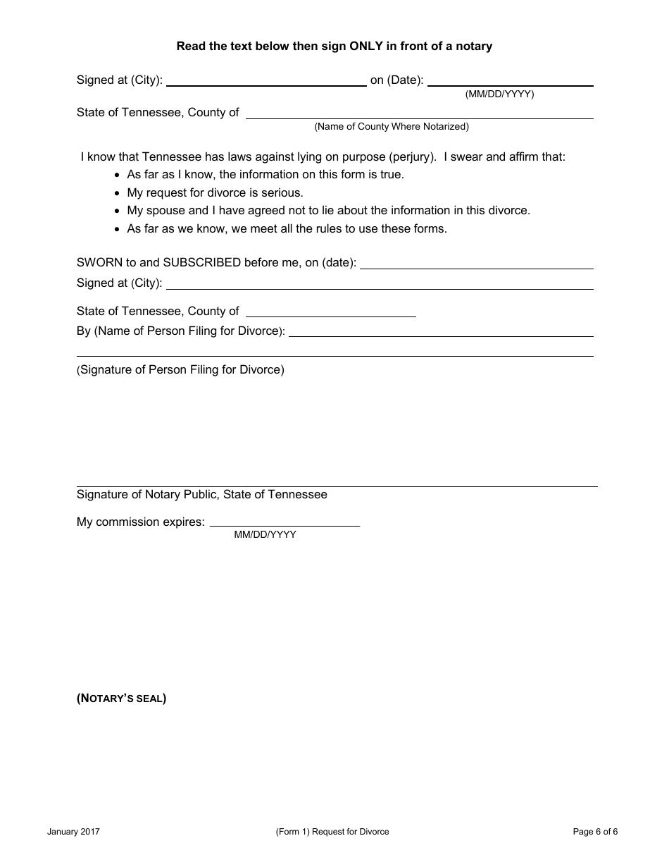 Request for Agreed Divorce With Children - Tennessee, Page 14