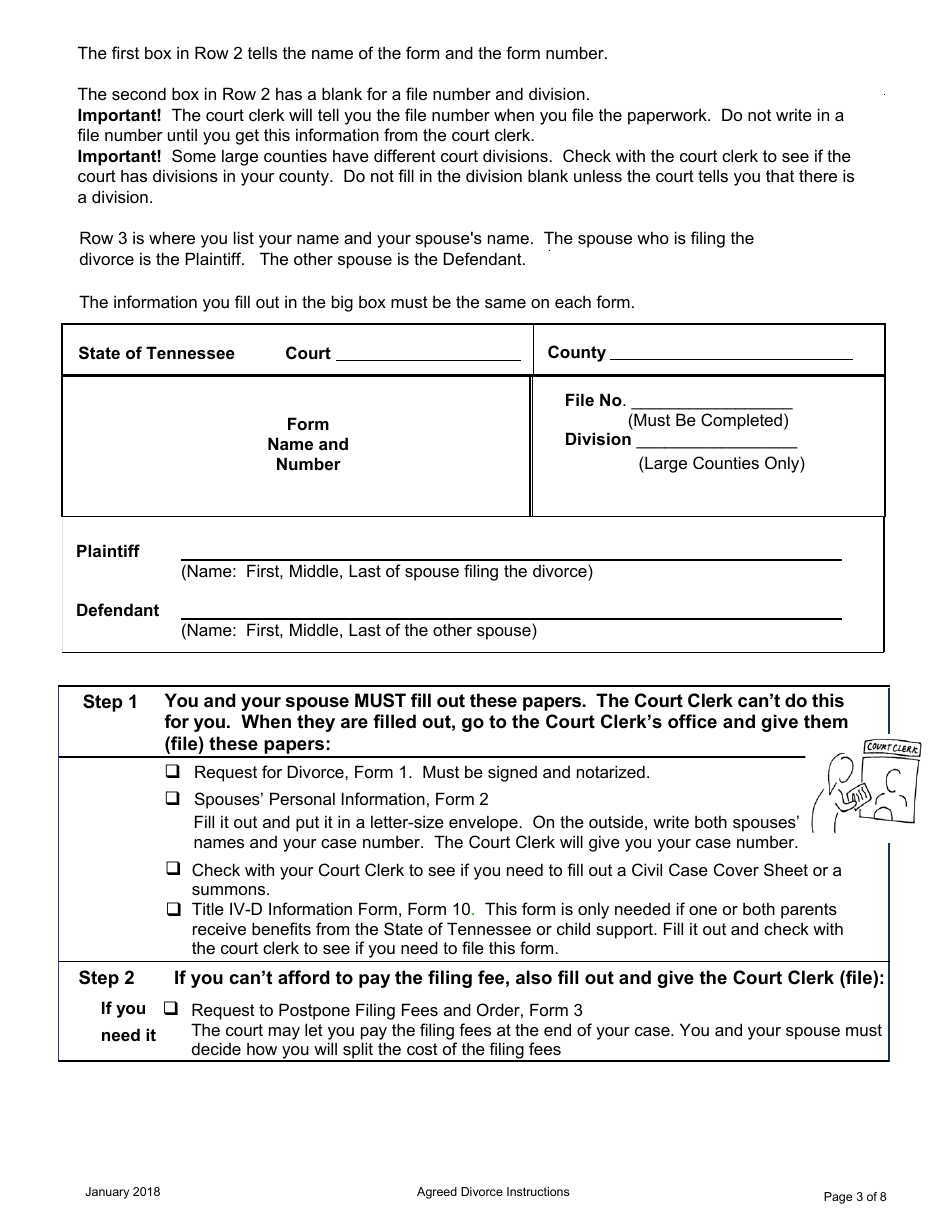 Request for Agreed Divorce With Children - Tennessee, Page 3