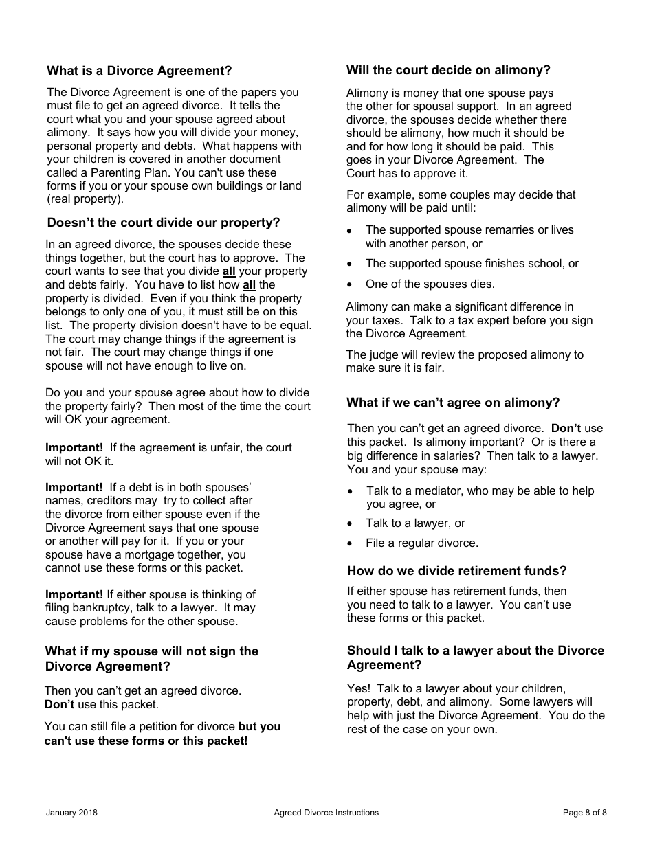 Request for Agreed Divorce With Children - Tennessee, Page 8