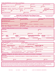 Form 50.42A &quot;Adult HIV Confidential Case Report Form&quot;