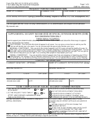 Form SSA-561-U2 Request for Reconsideration