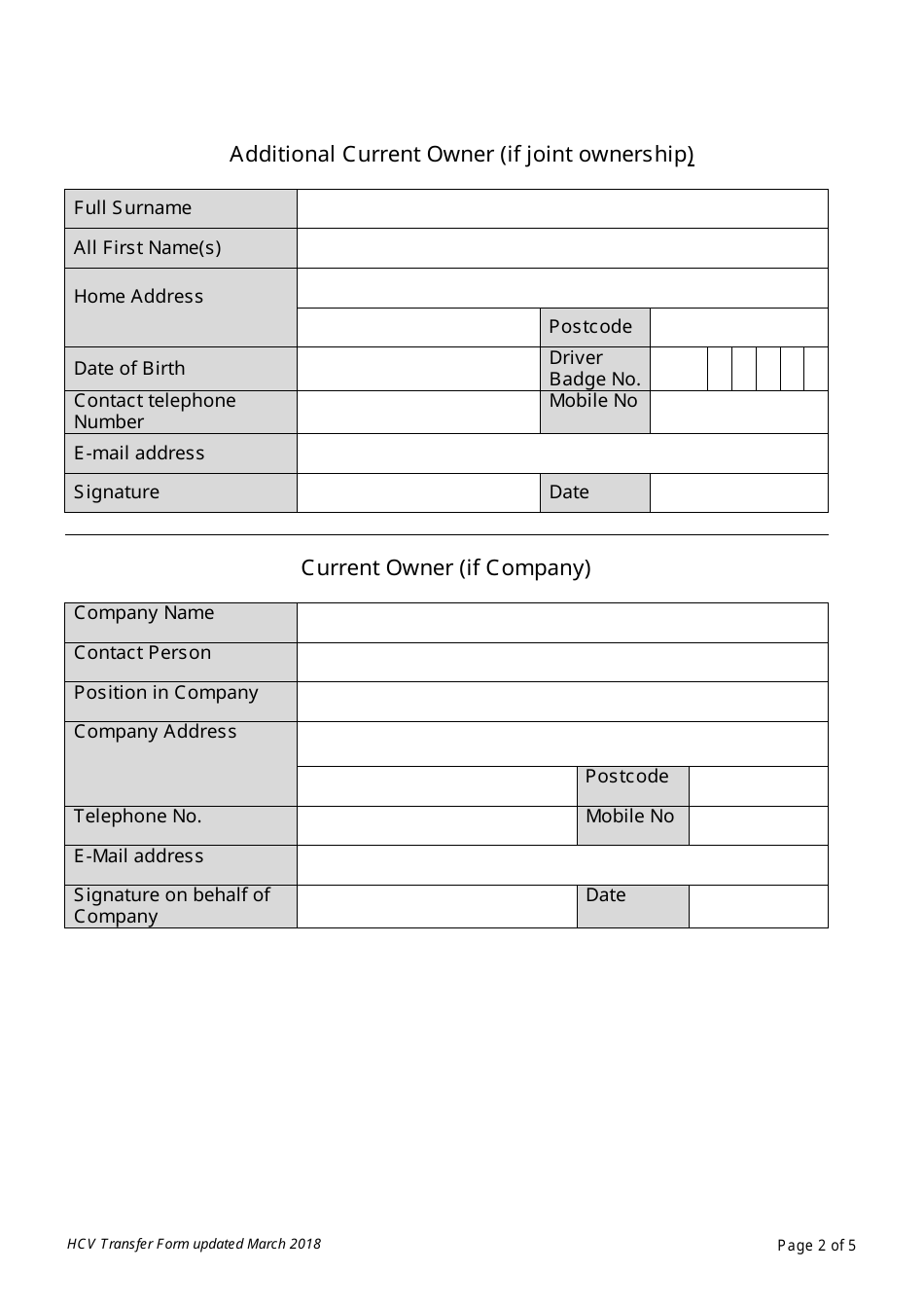 Notification of Transfer of Hackney Carriage or Private Hire Vehicle Licence - Manchester City, Greater Manchester, United Kingdom, Page 2