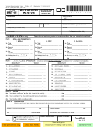 VT Form MRT-441 Meals and Rooms Tax Return - Vermont, Page 2
