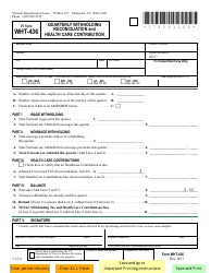 VT Form HC-1 Health Care Contributions Worksheet - Vermont, Page 2