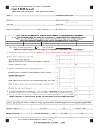Form T-204R-Annual Sales and Use Tax Return - Annual Reconciliation - Rhode Island