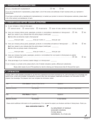 Form REV-203D Business Activities Questionnaire - Pennsylvania, Page 5
