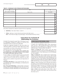 2017 Michigan Michigan Withholding Tax Schedule - Fill Out, Sign Online and Download PDF