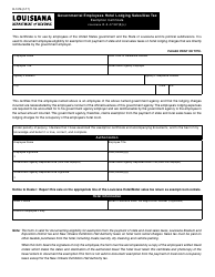 Document preview: Form R-1376 Governmental Employees Hotel Lodging Sales/Use Tax - Exemption Certificate - Louisiana