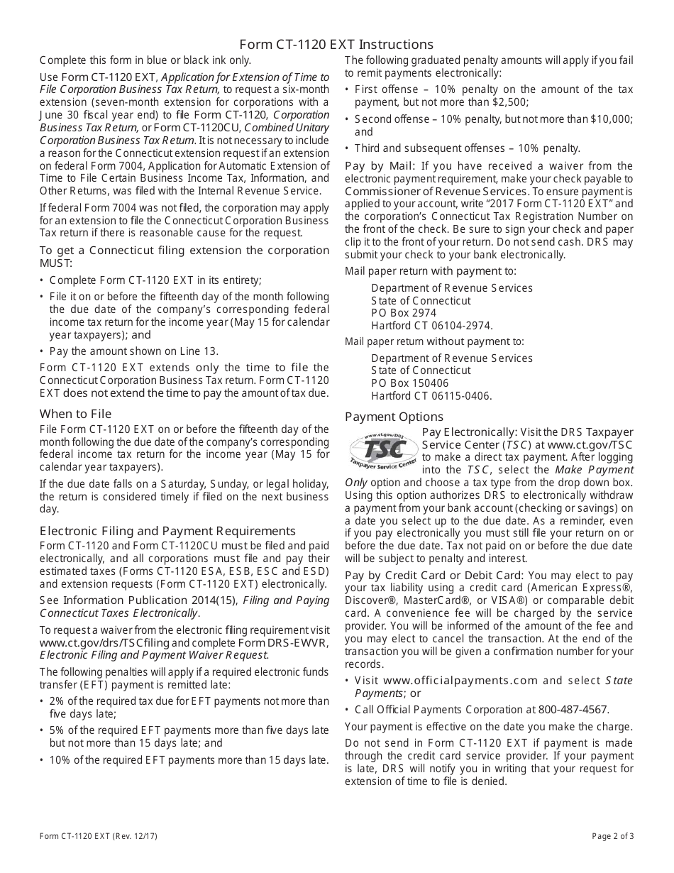 Form CT-1120 Download Printable PDF or Fill Online Application for ...