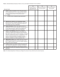 State Form 51754 (IN-40SP) Indiana Innocent Spouse Allocation Worksheet - Indiana, Page 2