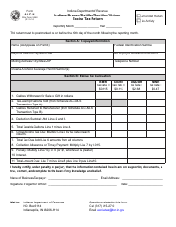 State Form 55548 (ALC-M) Indiana Brewer/Distiller/Rectifier/Vintner Excise Tax Return - Indiana