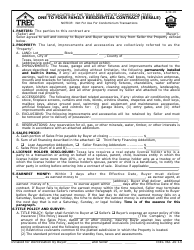 TREC Form 20-14 One to Four Family Residential Contract (Resale) - Texas