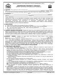 TREC Form 9-13 Unimproved Property Contract - Texas