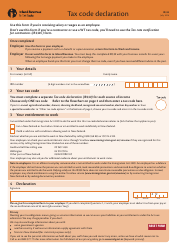 Form IR330 Tax Code Declaration - New Zealand