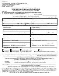 Document preview: Form 275-321 Fictitious Business Name Statement - County of Alameda, California